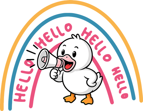 Duck shouting Hello!