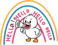 Duck shouting Hello!